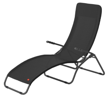 FIAM® Liegestuhl Samba Schwarz/Anthrazit Stahl 145TX 